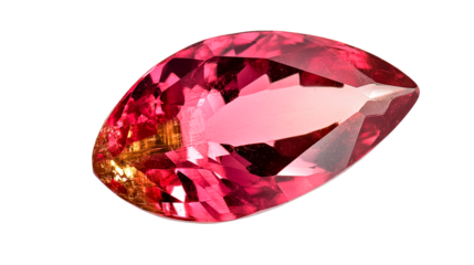 Pink Gemstone, Polished Mineral Specimen, Isolated, cut out transparent