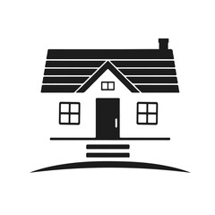 House silhouette logo, real estate symbol, real estate architecture vector, building icon, real estate design