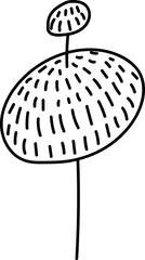 Abstract Tree Line Art