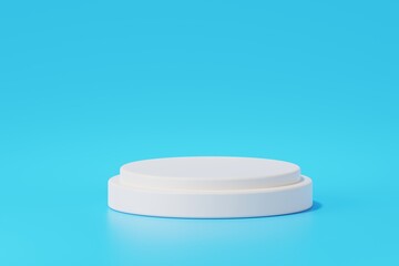 Minimal 3D Podium Display on solid color Background for Product Presentation, 3d rendering