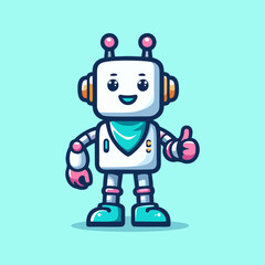 Mascot Robot android mascot logo design for ai assistant avatar smart bot cyberpunk robot futuristic robot cartoon robot intelligent mascot character futuristic gaming mascot ai humanoid robot

