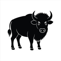 vector illustration of a Bison