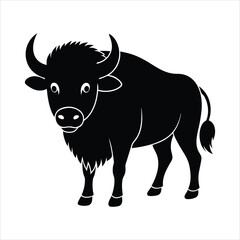 vector illustration of a Bison