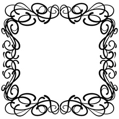 decorative frame with floral ornament
