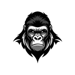 Fototapeta premium Majestic Gorilla Portrait: A powerful and dignified portrait of a gorilla, its intense gaze and imposing features captured in stunning detail.