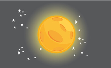 illustration of the moon change phase, vector illustration