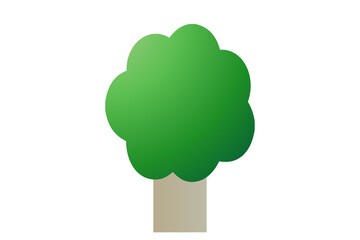 もくもくとした木　グラフィック素材