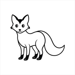 Obraz premium vector illustration of a fox