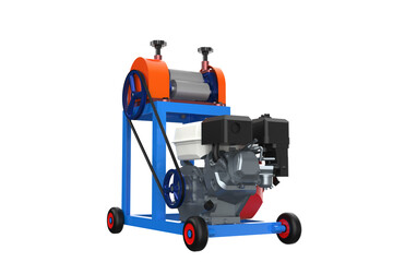 Portable Gasoline Sugarcane Juicer Machine for Fresh Juice Production - Essential Street Vendor and Market Equipment. Efficiently extracts delicious natural sweet juice from sugarcane stalks for