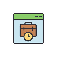 Online Appointment Scheduling With Briefcase And Clock Within Application Window