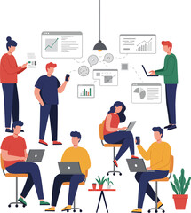 man and woman working on a laptop