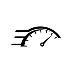 Speed and Precision: A dynamic speedometer illustration symbolizing speed, performance, and progress. The graphic embodies efficiency and measures the swiftness of motion.