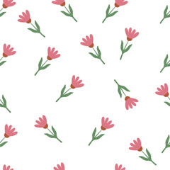  Seamless Floral Pattern with Flower in Vector
