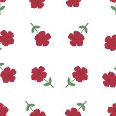  Seamless Floral Pattern with Flower in Vector