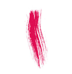 Magenta dry brush stroke with sweeping motion and rough edges.