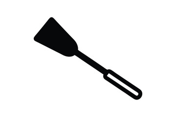 Silhouette art illustration of an icing spatula.eps