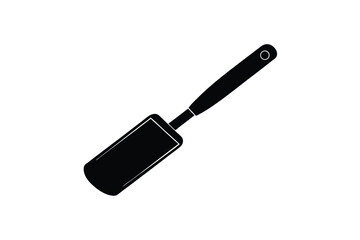 Silhouette art illustration of a dough scraper.eps