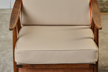 Comfortable vintage armchair inviting relaxation in cozy interior