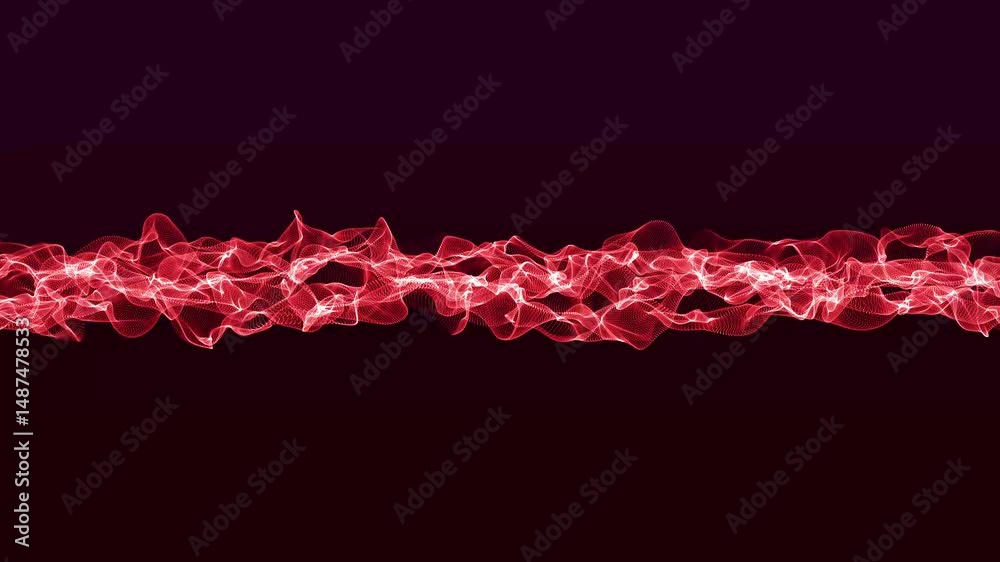 Poster elegant red wave abstract design flows smoothly. abstract flowing gradient dots and lines wave backg