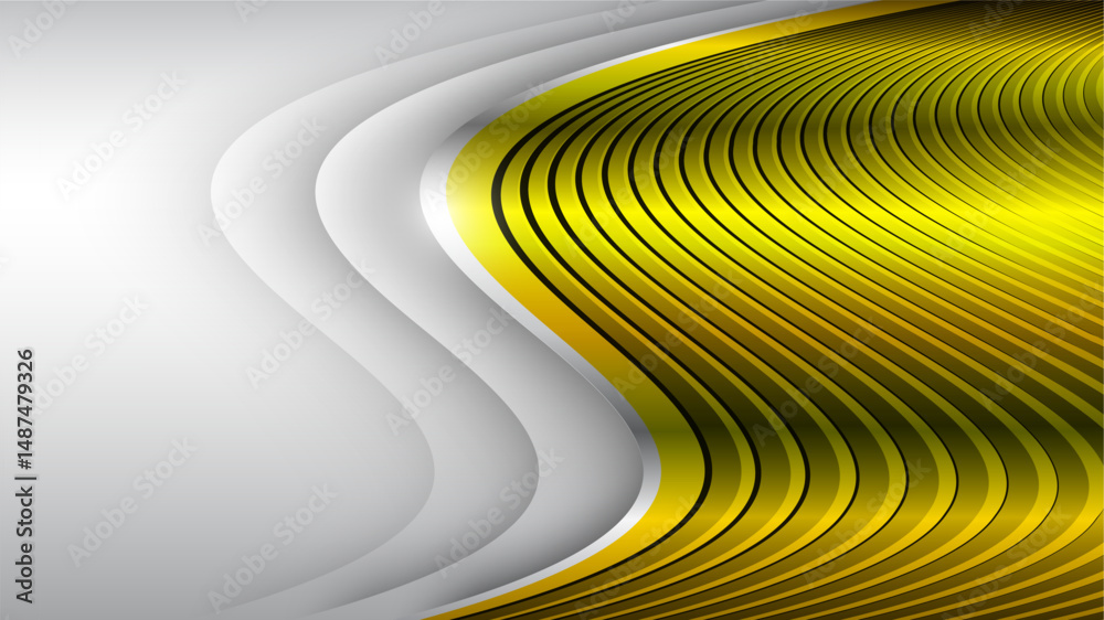 Poster abstract silver and gold background with striped pattern, elegant background for business presentati