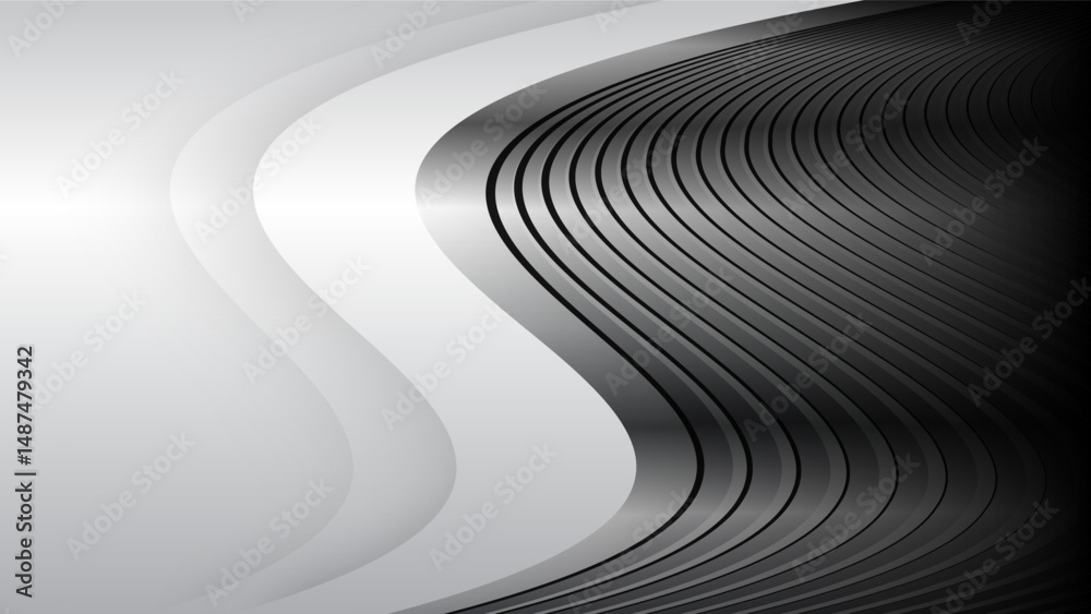 Poster abstract silver black background with striped pattern, elegant background for business presentations