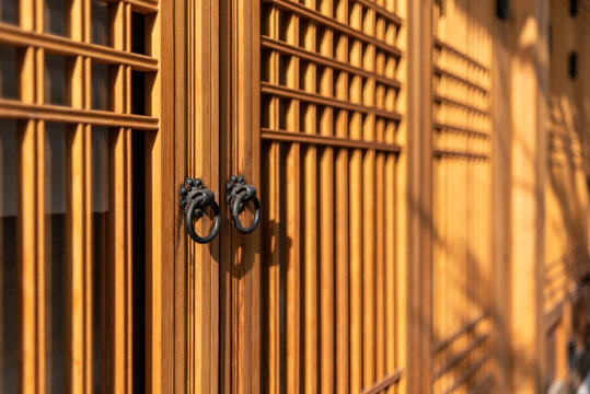 Bukchon Hanok village old traditional Korean architecture district and famous tourist destination in Seoul, South Korea
