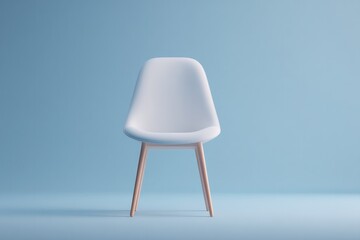 minimalist image of empty chair against plain wall perfectly capturing essence of anticipation