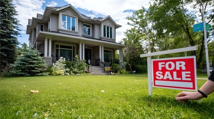 a mortgage calculator app on a phone with home listings in background