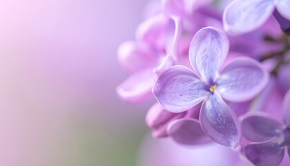 Obraz premium Delicate lilac blossoms in spring garden macro photography soft focus floral beauty