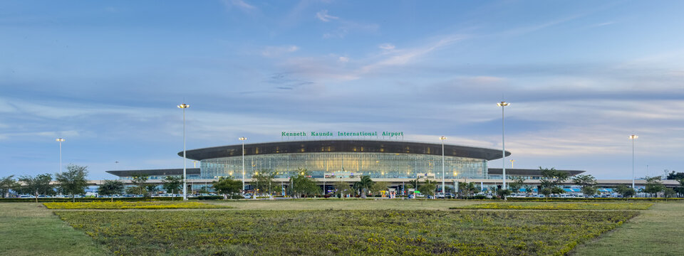 Lusaka, Zambia, 22-04-2025: Kenneth Kaunda International Airport in Lusaka