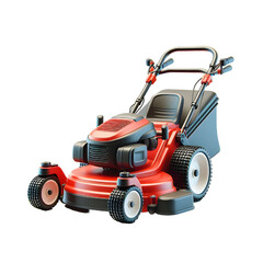 Zero-turn lawn mower lawn care logo 3D icon isolated on a white background