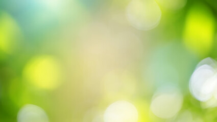 Obraz premium Abstract Green Nature Background Bokeh Lights and Soft Focus