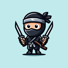 Cool Ninja Mascot vector for gaming logo ninja avatar illustration chibi ninja wallpaper esport mascot ninja character combat ninja ninja battle fantasy ninja warrior ninja design ninja theme