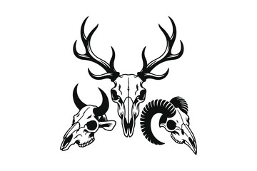 Animal Skull Silhouettes