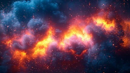 Flame Nebula Cosmic Scene