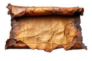 A textured, aged parchment scroll with a rugged appearance, perfect for historical or creative projects.