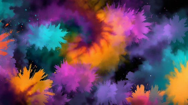 cheerful fun colorful  tie-dye pattern motion abstract background