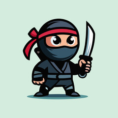 Esport Ninja Mascot avatar illustration cartoon logo japanese anime warrior samurai assassin hood sword stealth digital branding battlestyle gaming pro combat marketing hero character identity modern