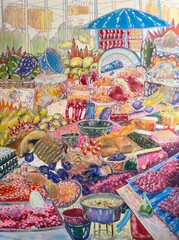 Fototapeta premium Candy market