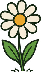 Simple flower vector illustration for logo or children design
