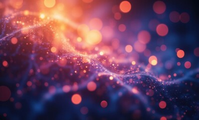 Abstract colorful lights in vibrant shades of purple and orange, creating a dreamy atmosphere.