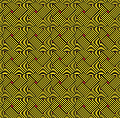 Seamless geometric pattern with celtic knot