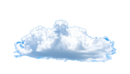 Soft White Cloud with Fluffy Texture in a Clear Blue Sky Perfect for Nature and Weather Themes