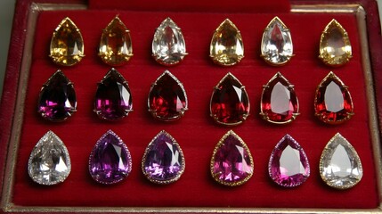 organized by color value on velvet background