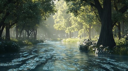 Digital code rivers flowing into gadget pools