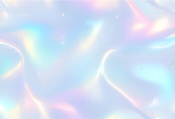 Soft Pastel Holographic Foil Abstract Background with Iridescent Light
