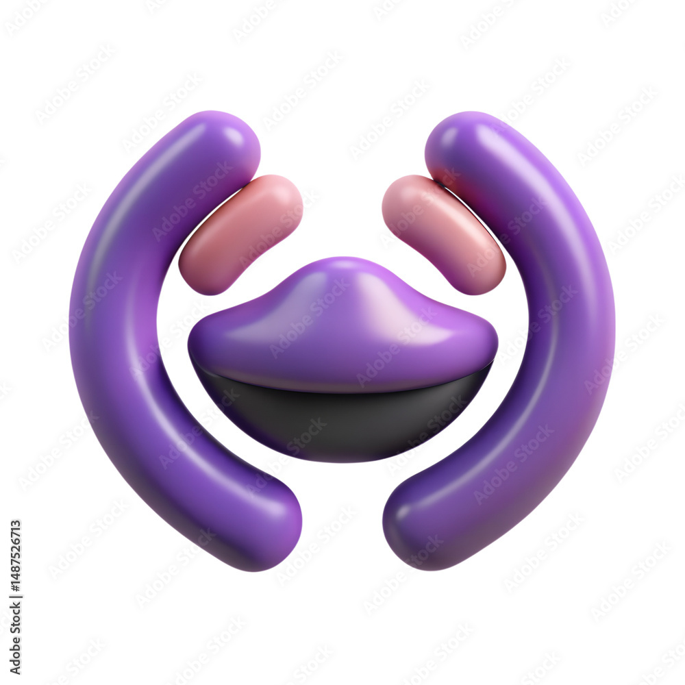 Poster modern abstract high quality 3d rendering icon on transparent background with minimalist design and 