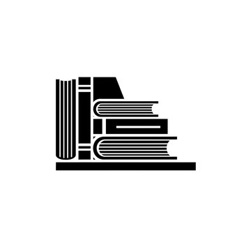 black books stacked on shelf clip art preview