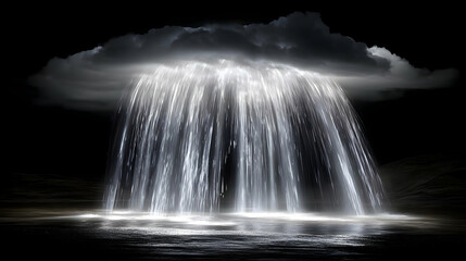 of flowing thoughts pouring from an idea cloud