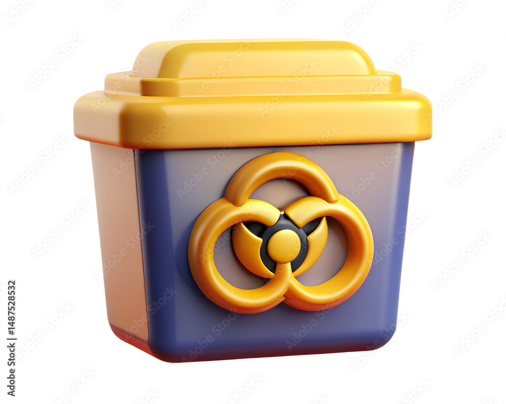 Poster Stylish high quality 3d rendering icon featuring a unique abstract symbol on transparent background design element